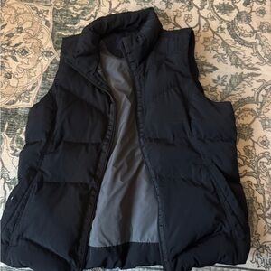 Lands' End Black Puffer Vest